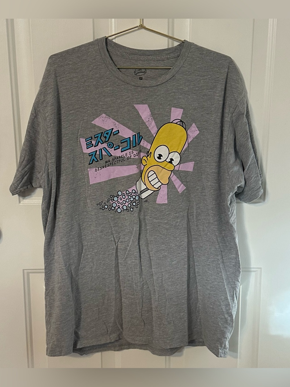 The Simpsons Homer Graphic Tee - Gray Short Sleeve